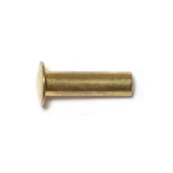 Midwest Fastener Tubular Rivet, Truss Head, 1/8 in Dia., 7/16 in L, Steel Body, 48 PK 61867 - main
